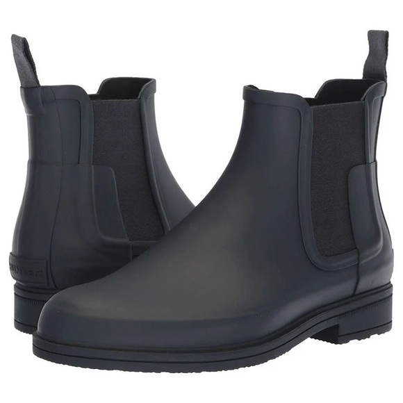 Hunter Women’s Refined Chelsea Boots navy size 8 - Picture 1 of 8